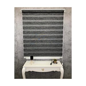 Bambu Raks Koyu Gri Zebra Perde 70x200 cm