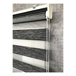 Bambu Raks Koyu Gri Zebra Perde 150x200 cm