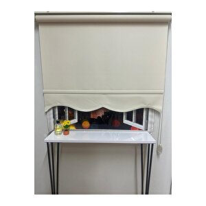 Mat Bej Dilimli Stor Perde 220x260 cm