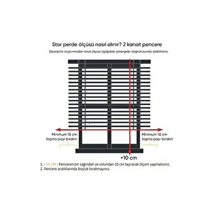 Blackout Karartma Işık Geçirmeyen Stor Perde Siyah 130x260 cm