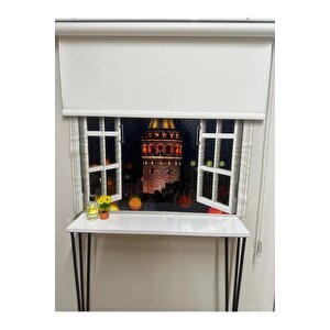 Blackout Işik Geçi̇rmeyen Stor Perde Beyaz 220x260 cm