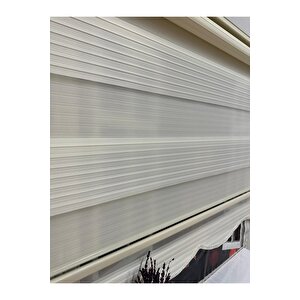 Geniş Plise Krem Dilimli Zebra Perde 100x270 cm