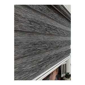 Bambu Raks Koyu Gri Zebra Perde