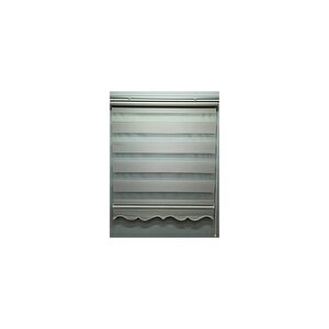 Geniş Pilise Gri Zebra Perde 200x200 cm