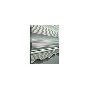 Geniş Pilise Gri Zebra Perde 200x200 cm