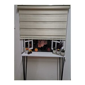 Bambu Raks Krem Zebra Perde 190x260 cm