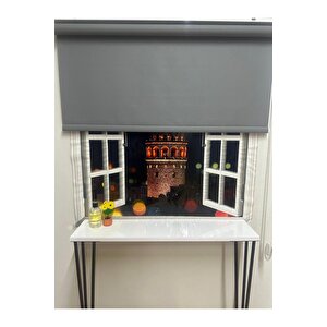 Mat Antrasit Stor Perde 190x200 cm