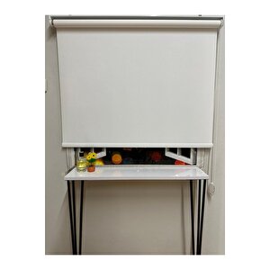 Mat Beyaz Stor Perde 90x260 cm