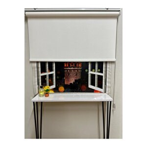 Mat Beyaz Stor Perde 100x260 cm