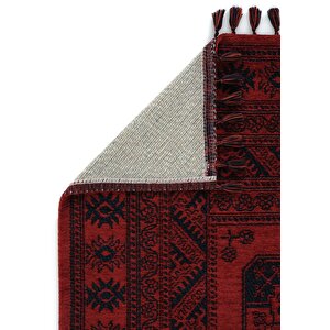 Cool Halı Atlas 01 Kırmızı Mutfak Halısı Yıkanabilir Halı Kaymaz Taban Afgan Halısı Salon Halısı