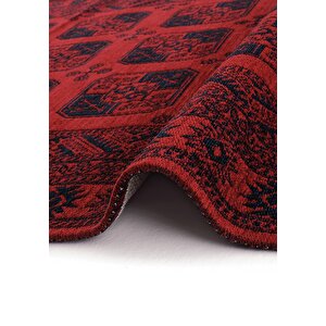 Cool Halı Atlas 01 Kırmızı Mutfak Halısı Yıkanabilir Halı Kaymaz Taban Afgan Halısı Salon Halısı