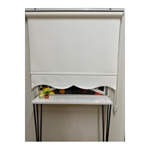 Mat Beyaz Dilimli Stor Perde 60x260 cm