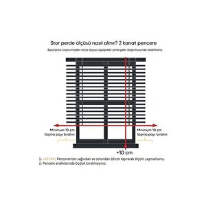 Blackout Karartma Işık Geçirmeyen Stor Perde Ekru 120x260 cm