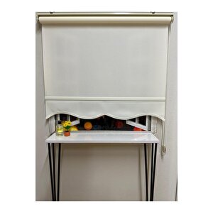 Mat Ekru Dilimli Stor Perde 130x200 cm