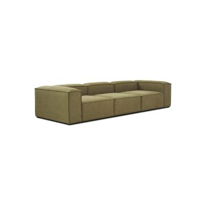 Frida 3 Modül Modüler Mini Köşe Koltuk / Üçlü Kanepe, Keten, Yeşil