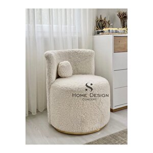 Cookie Berjer / Tekli Koltuk / Balkon Seti (dai̇reni̇ze Tesli̇m), Teddy, Beyaz Beyaz