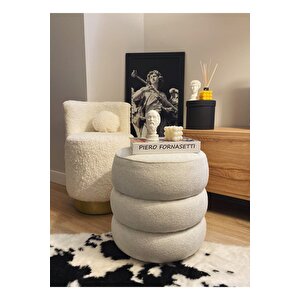 Pufy Beyaz Boum Teddy Puf Beyaz 02