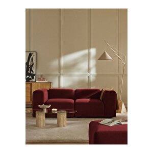 Pietro 2 Modül Kanepe Koltuk, Yönsüz Kadife Bordo Bordo