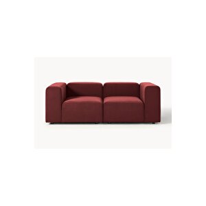 Pietro 2 Modül Kanepe Koltuk, Yönsüz Kadife Bordo Bordo