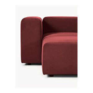 Pietro 3 Modül Köşe (2 Modül Ve Puf Takim), Yönsüz Kadife, Bordo