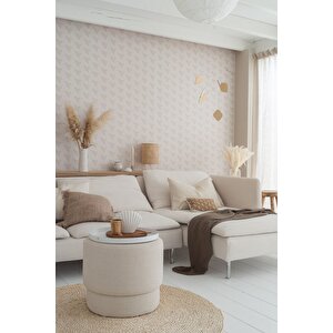 Luna Modüler Köşe Koltuk Takımı Keten 290x150cm Yeni Kırık İnci