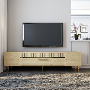 Dekolp1ct Tv Sehpasi Safirmeşe-Altın Safirmeşe-Altın