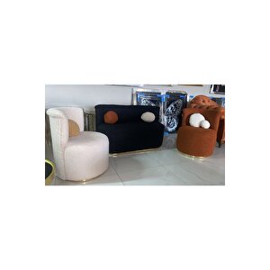 Cookie 2 1 1 Balkon Bahçe Takımı / Çay Seti, Teddy, Krem Krem