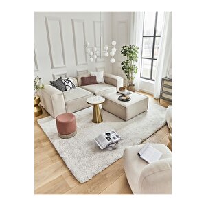 Frida 3 Modül Köşe (2 Modül Ve Puf Takim), Keten, Kırık Beyaz Kırık Beyaz