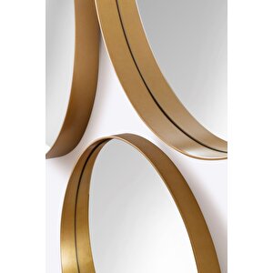 Otto Ahu 70-60-70 Gold 3'lü Ayna Seti̇