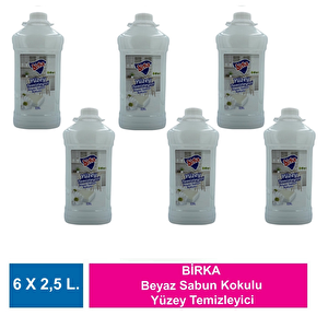 Beyaz Sabun Kokulu Yüzey Temizleyici 6 Adet X 2,5 L.
