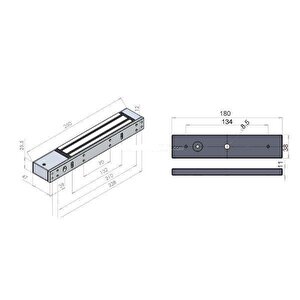 Marelli 280 Kg No/nc/com Çıkışlı Elektromanyetik Elektro Manyetik Kilit Ve Aparatları