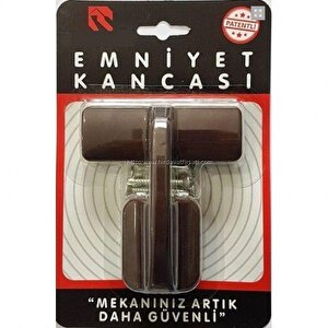 Çelik Kapılar Için Hırsızlara Karşı Levyeyle Açılmayı Önleyici Lüks Emniyet Kancası Kilidi - Kahverengi̇