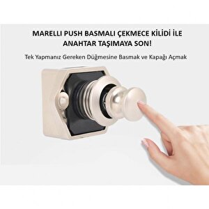 Marelli Push Karavan Ve Tekneler Için Basmalı Dolap Ve Çekmece Kilidi