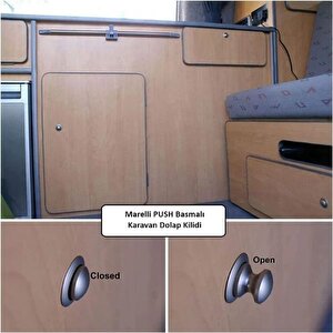 Marelli Push Karavan Ve Tekneler Için Basmalı Dolap Ve Çekmece Kilidi