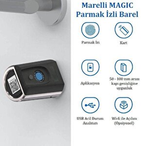 Kale 252/rav Otomatik Kilitlemeli Monoblok Çelik Kapı Kilidi Marelli Magic Parmak Izli Barelli