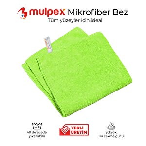 Mikrofiber Genel Temizlik Bezi Yeşil 40x40 Cm. - 10 Adet