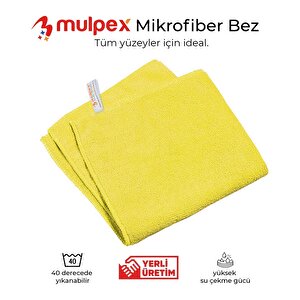 Mikrofiber Genel Temizlik Bezi Sarı 40x40 Cm. - 5 Adet