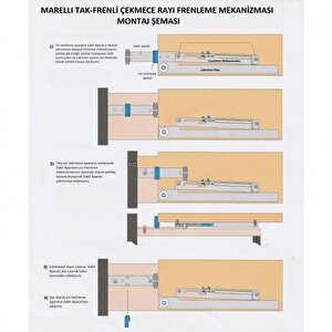 Marelli Tak-frenli Frenleme Mekanizması Çekmece Rayı Için