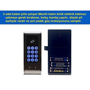 Marelli Yeni Tip Soyunma Dolapları Için Elektronik Kabin Kilidi Ahşap Için