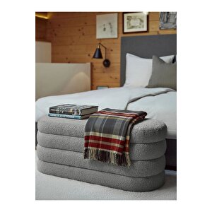 Sundea Puf / Bench, Teddy, Gri