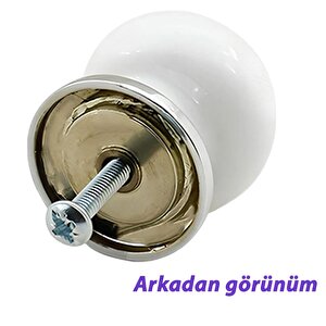 15 Adet Menekşe Kulp Beyaz Polimer Düğme Kulp Krom Tablalı Mobilya Mutfak Dolabı Çekmece Kulbu Kulpları