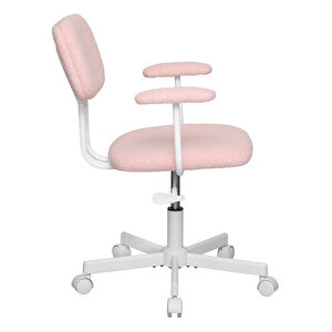 Teddy Ofis Ve Çalışma Sandalyesi-pembe 64x74-83x63 Cm