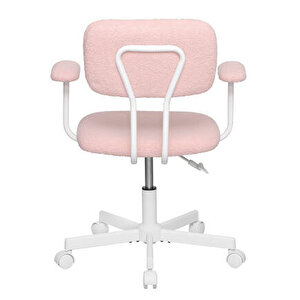 Teddy Ofis Ve Çalışma Sandalyesi-pembe 64x74-83x63 Cm