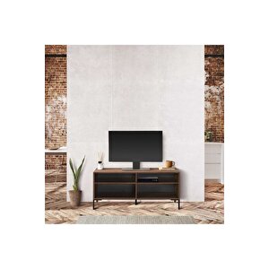 Roma Modüler Tv Ünitesi - Koyu Ceviz (oslo Ceviz) 120x53x48 Cm (gxyxd)
