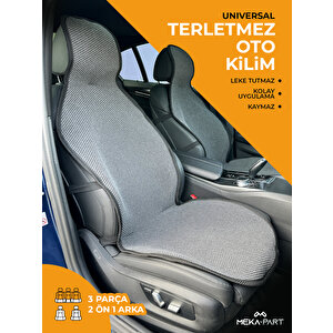 Meka Part Oto Koltuk Koruyucu Kılıf 3 Parça Füme Universal 2+1 %100 Pamuk Füme