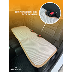 Meka Part Oto Koltuk Koruyucu Kılıf 1 Parça Universal Arka Koltuk Için %100 Pamuk Bej