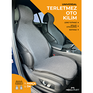 Meka Part Oto Koltuk Koruyucu Kılıf 1 Parça Füme Universal Ön Koltuk Için %100 Pamuk Füme