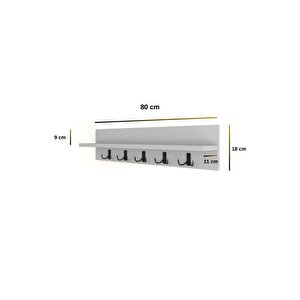 Portmanto Elbise Askılığı, Duvar Askılığı 80 Cm