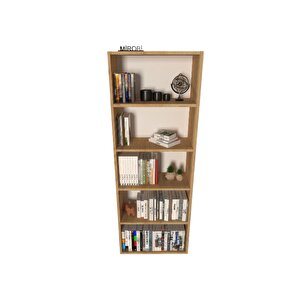 Modern 5 Raflı Kitaplık Dekoratif Kitaplık Rivoli