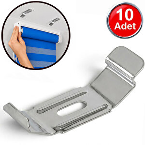 Stor Zebra Perde Montaj Aparati (10'lu_paket) Metal, Geniş - 4.5 Cm 0,45 mm